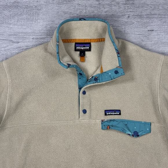 Men’s Sz Medium M Patagonia Synchilla Snap T Pullover Sweater Style 25580 ELKH - Picture 6 of 11